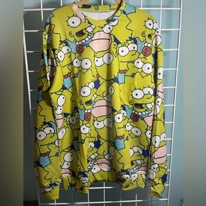 Men’s Graphic Sweatshirt - The Simpsons Size 4XL